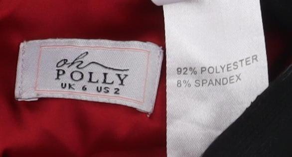 Oh Polly Womens Red Bodycon Dress UK 6 Spaghetti Straps