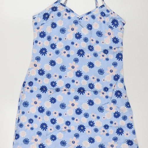 Heartbreak Women's Blue Floral Slip Dress Size 8