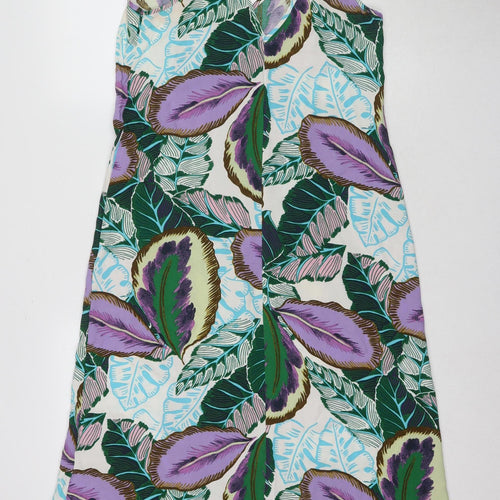 Next Women's Multicoloured Floral Slip Dress Size 10