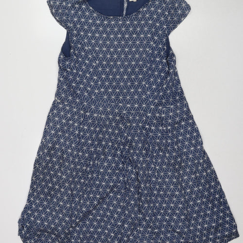 Mudd & Water Women's Blue A-Line Geometric Dress