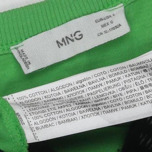 MNG Women's Green A-Line Sleeveless Dress