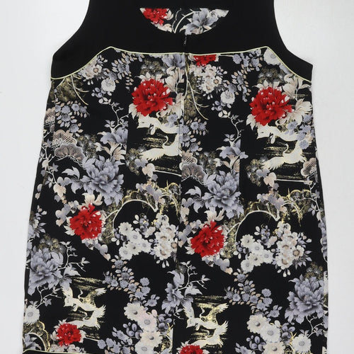 Wallis Women's Black Floral Shift Dress Size 20