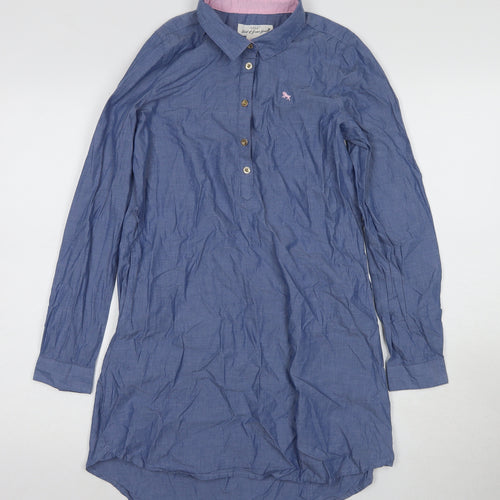 L.O.G.G. Girls Blue Midi Shirt Dress Cotton 12-13Y Casual