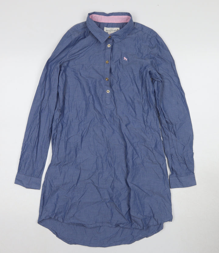L.O.G.G. Girls Blue Midi Shirt Dress Cotton 12-13Y Casual