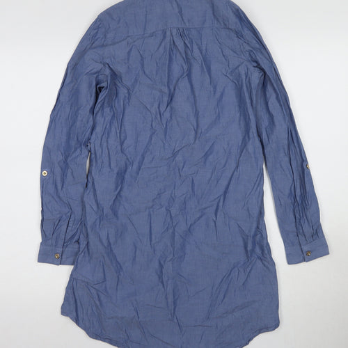 L.O.G.G. Girls Blue Midi Shirt Dress Cotton 12-13Y Casual
