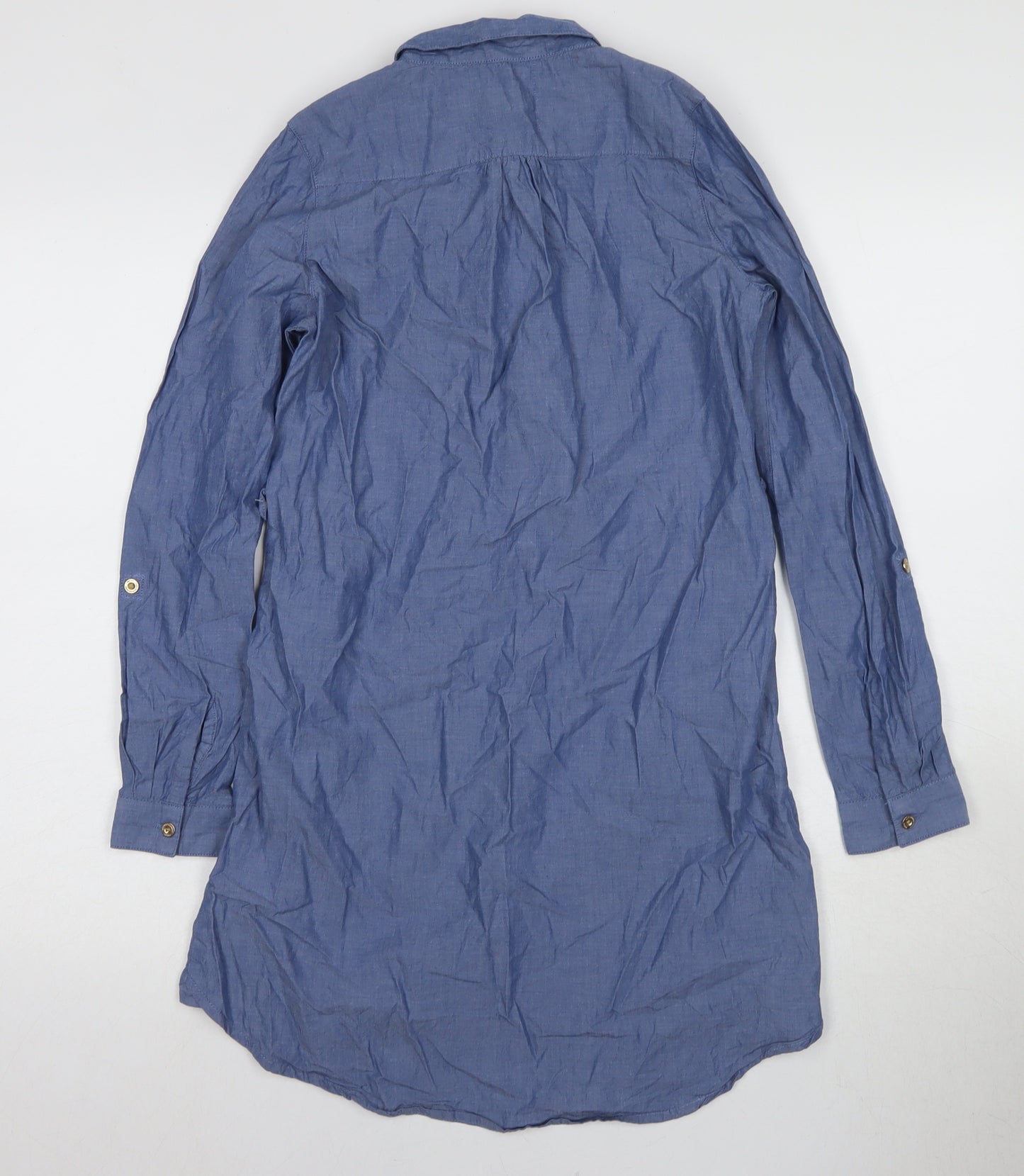 L.O.G.G. Girls Blue Midi Shirt Dress Cotton 12-13Y Casual