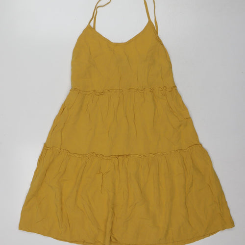 New Look Women's Yellow Slip Dress Size 6