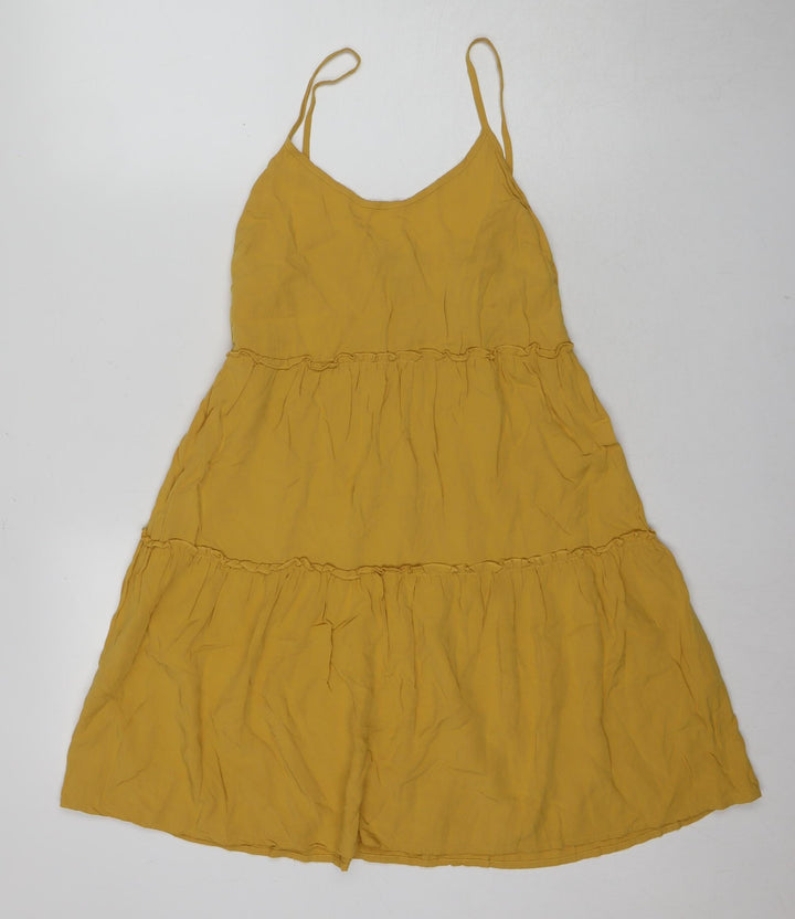 New Look Women's Yellow Slip Dress Size 6