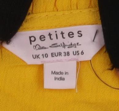 ASOS Women's Yellow Petites Trapeze Dress