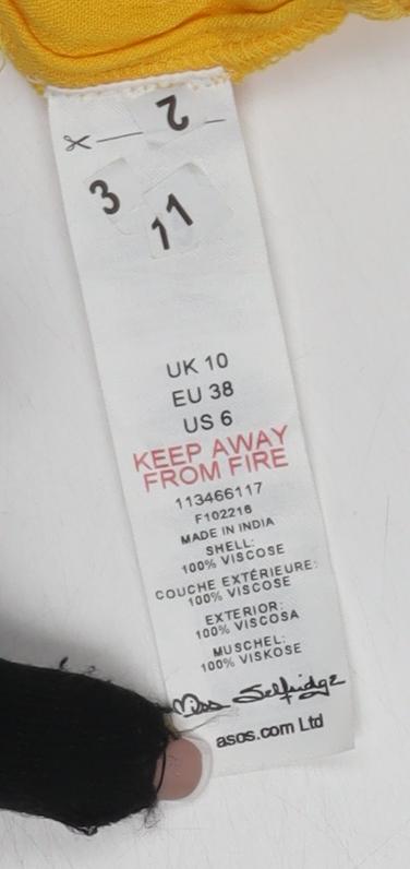 ASOS Women's Yellow Petites Trapeze Dress