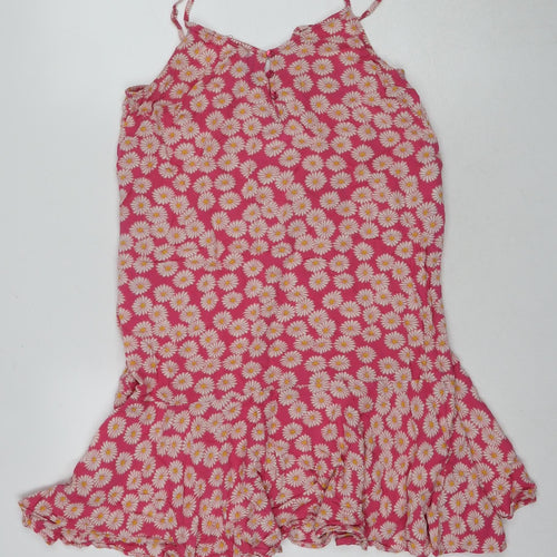 Pieces Women's Pink Floral Slip Dress M