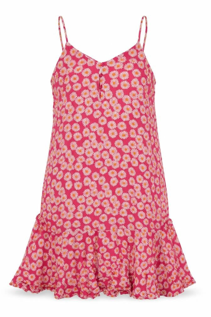 Pieces Women's Pink Floral Slip Dress M