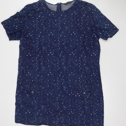 Dorothy Perkins Women's Blue Cotton Shift Dress Size 20