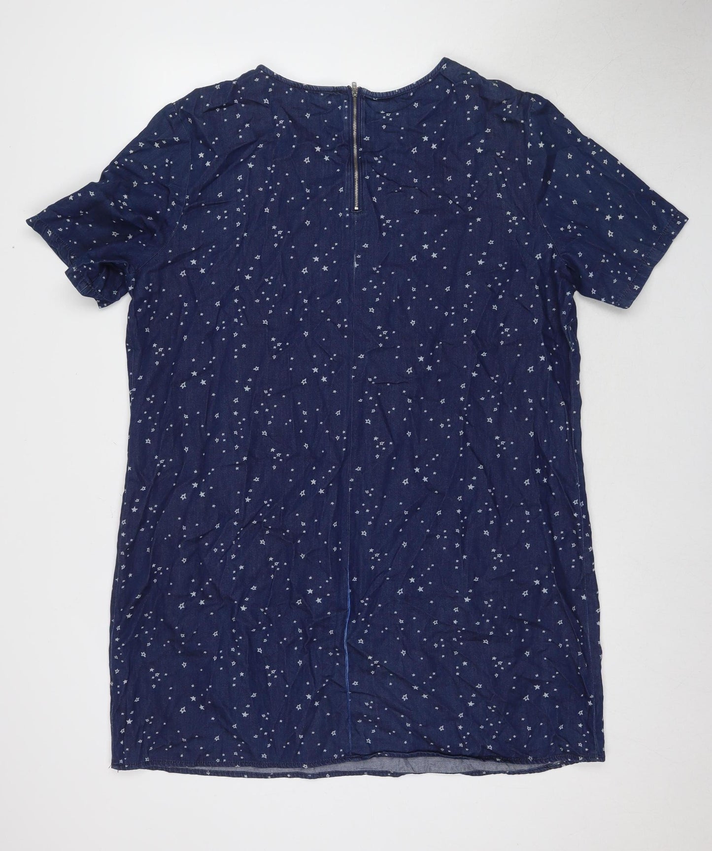 Dorothy Perkins Women's Blue Cotton Shift Dress Size 20