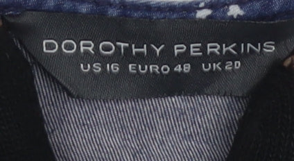 Dorothy Perkins Women's Blue Cotton Shift Dress Size 20