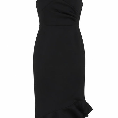 ASOS Women's Black Mermaid Midi Dress - Size 6
