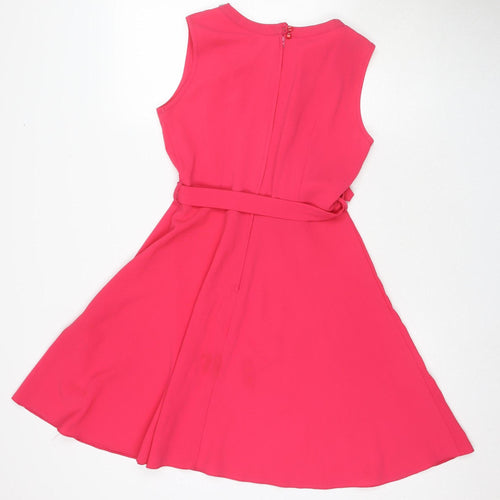 Wallis Pink Sleeveless Beaded Women's Dress Size 8