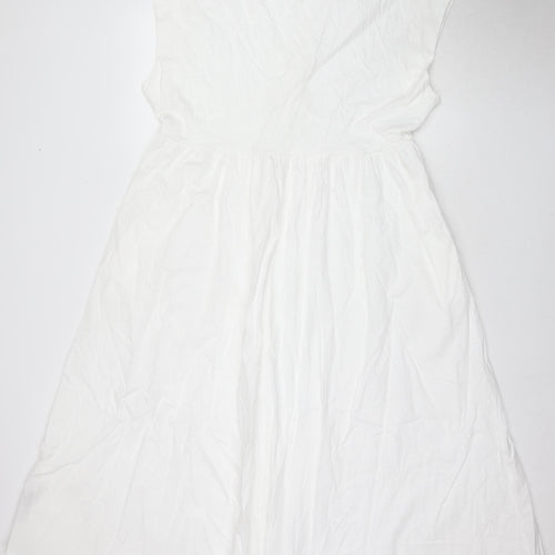 Marks & Spencer Women's White A-Line Dress Size 18