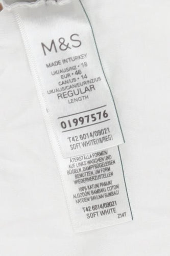 Marks & Spencer Women's White A-Line Dress Size 18