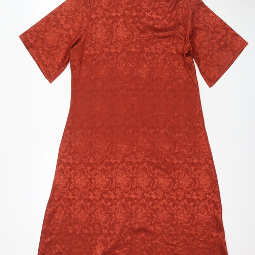 Next Women's Red Knee Length Sheath Dress - Size 12