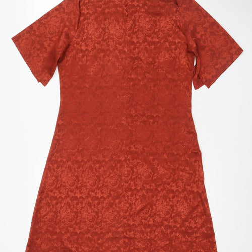 Next Women's Red Knee Length Sheath Dress - Size 12