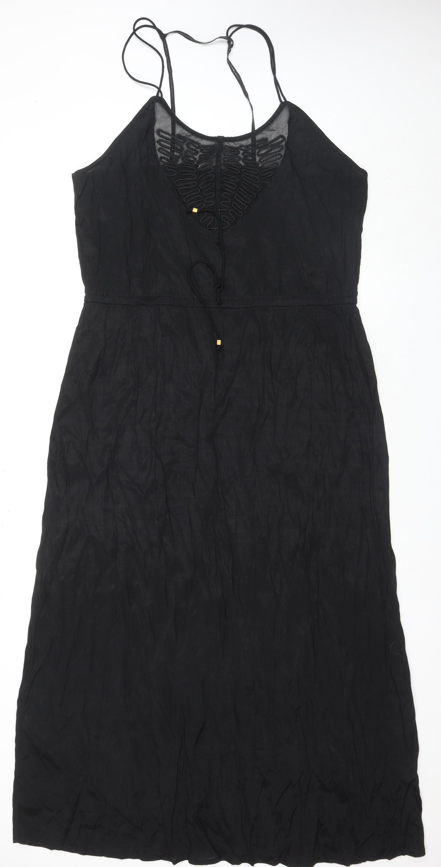 Next Women's Black Strappy Dress, Size 22
