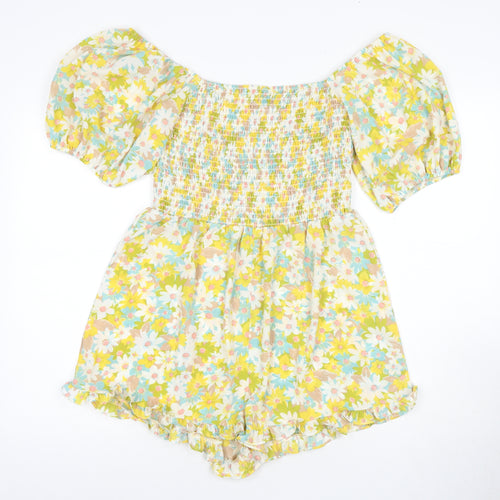 Nasty Gal Women's Floral Playsuit Size 14