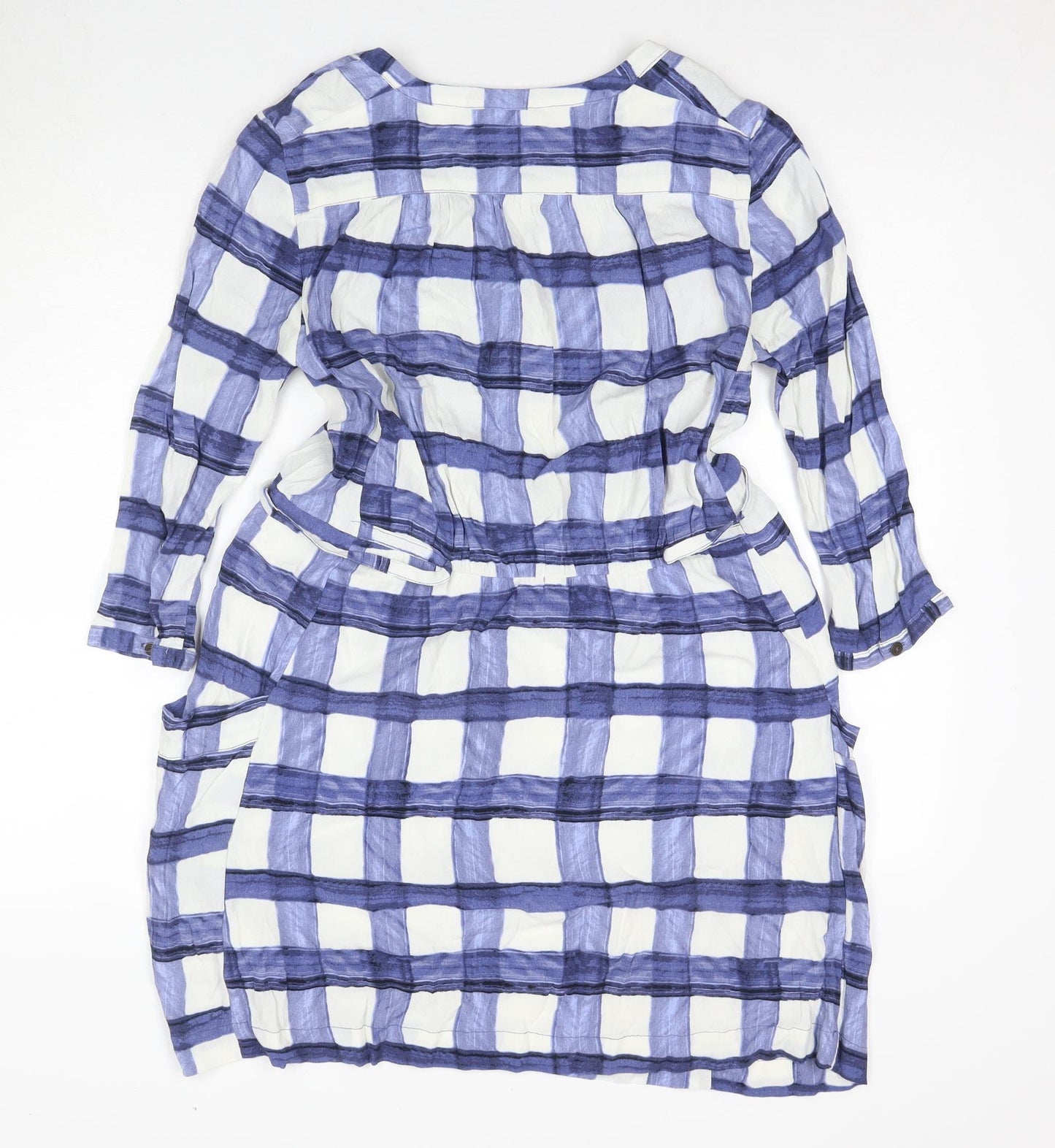 Maeve Women's XS Blue Check Shirt Dress