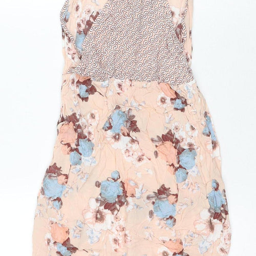 Next Women's Multicoloured Floral Slip Dress Size 8