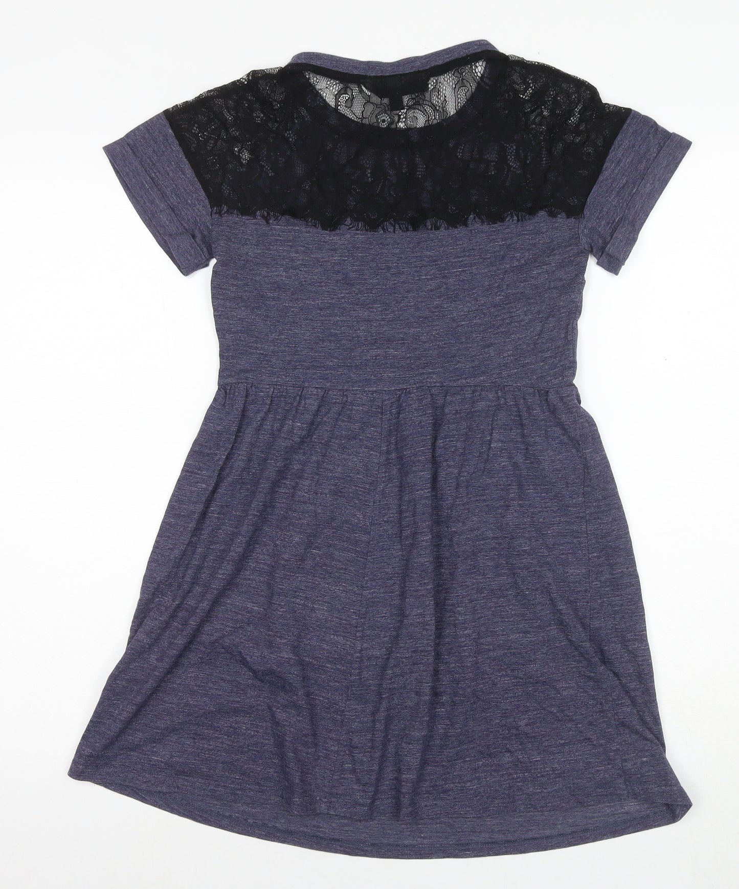Topshop Women's Grey A-Line Lace Dress Size 4