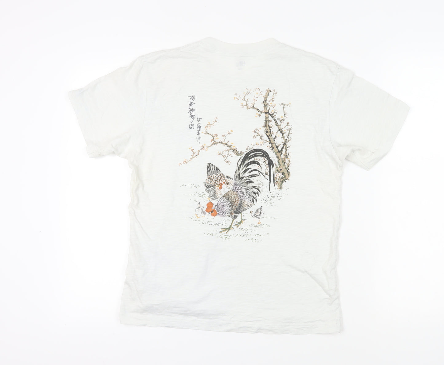 Uniqlo Unisex White T-Shirt XS Regular Crew Neck Light