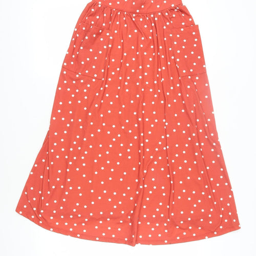 ASOS Women's Red Polka Dot A-Line Skirt Size 10