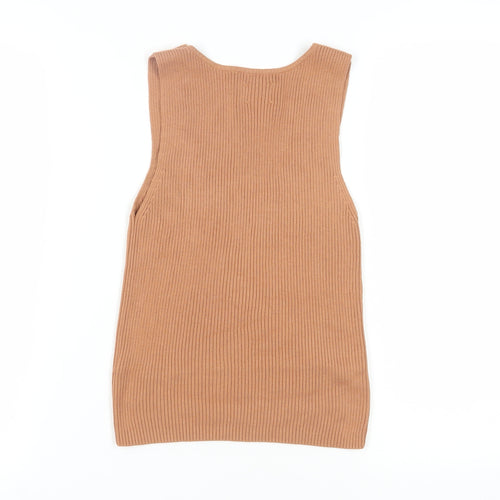 ASOS Women's Brown V-Neck Tank Top, Size 10