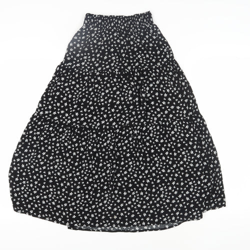 Stradivarius Women's Black XS Floral Skirt
