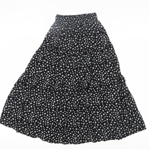 Stradivarius Women's Black XS Floral Skirt