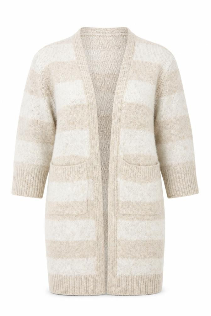 Topshop Women’s Beige Striped Cardigan Size S