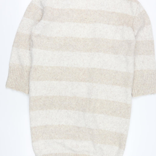 Topshop Women’s Beige Striped Cardigan Size S