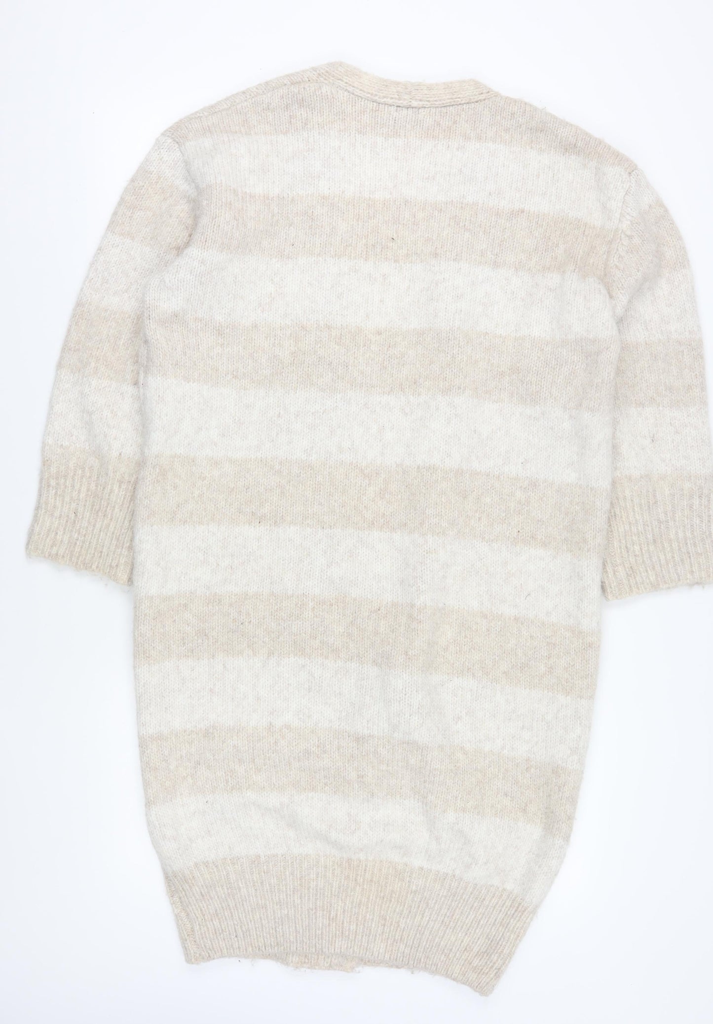 Topshop Women’s Beige Striped Cardigan Size S