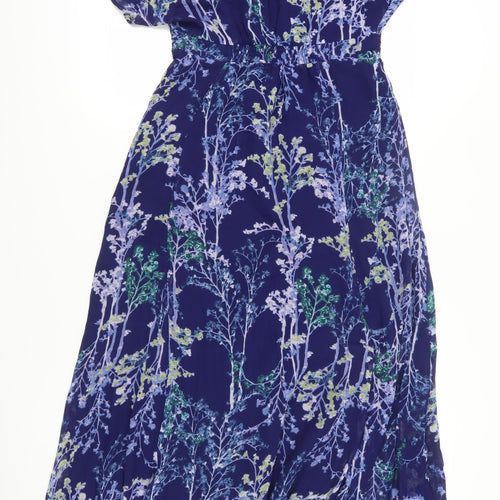 Marks and Spencer Blue Floral Maxi Dress - Size 10