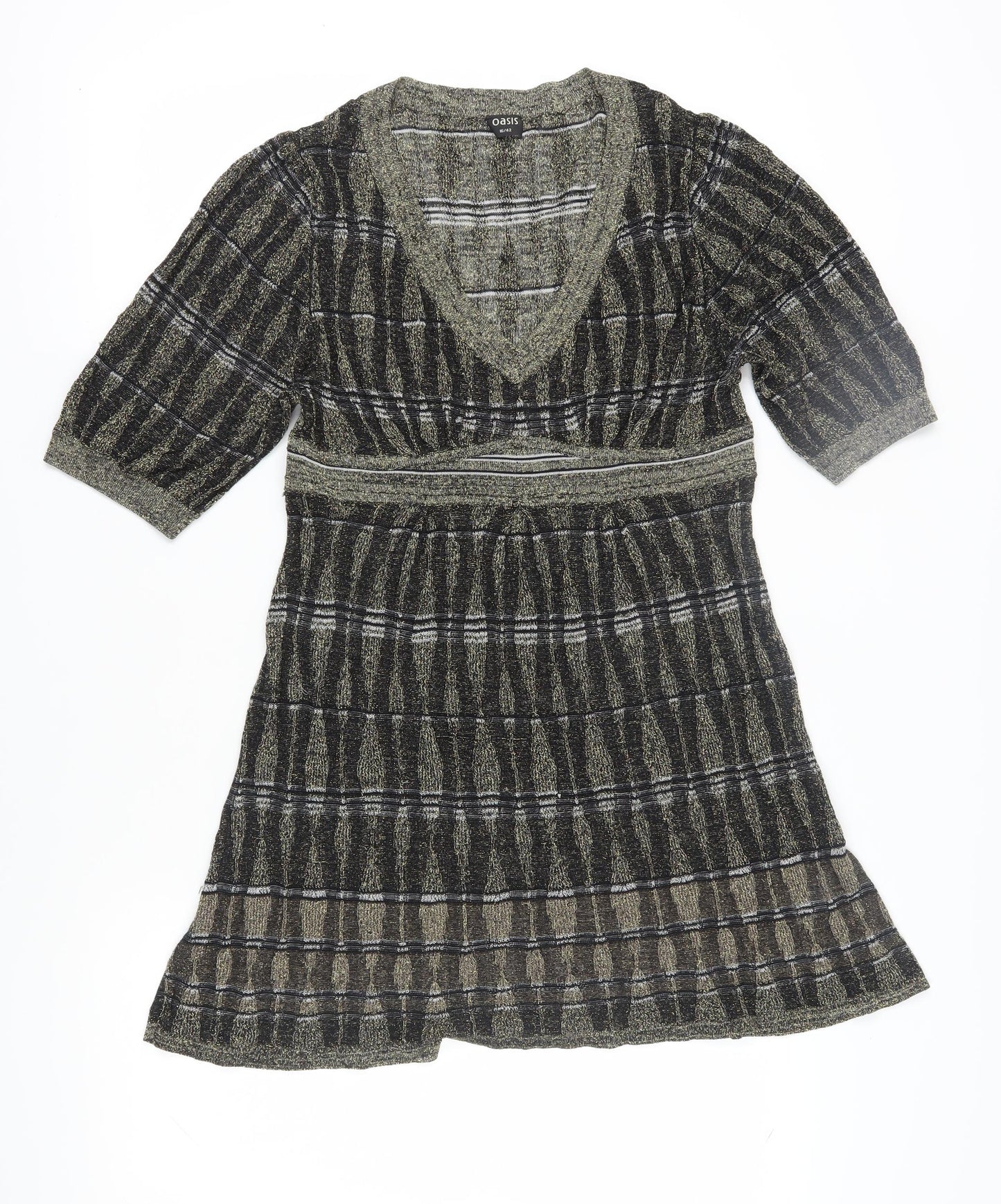 Oasis Women's Multicoloured Viscose A-Line Dress