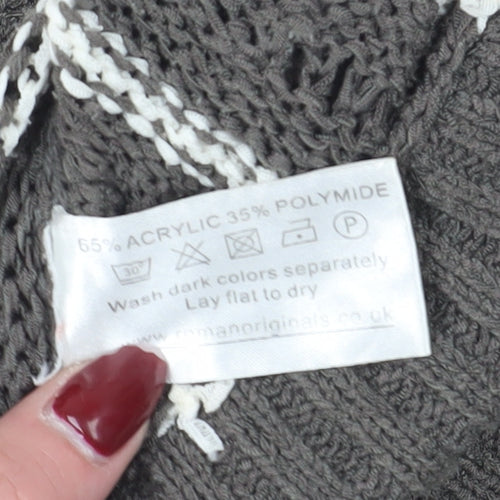 Roman Originals Women's Grey Cardigan, Size S, V-Neck