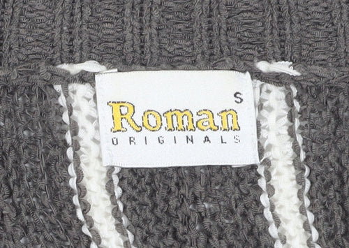 Roman Originals Women's Grey Cardigan, Size S, V-Neck