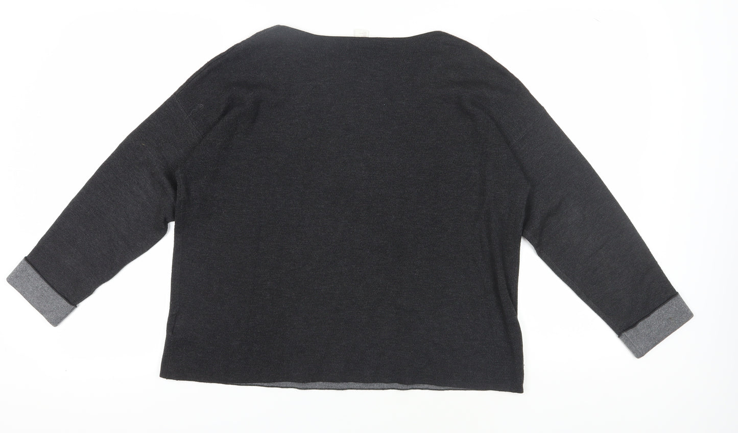 H&M Women's Black Wool Blend Pullover, Size L