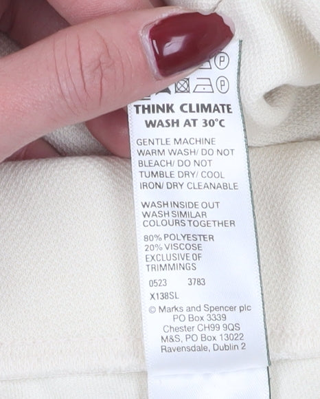 Marks and Spencer Women's Ivory Trousers Size 24