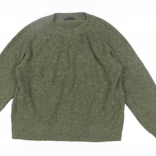 Marks and Spencer Green Crew Neck Jumper L