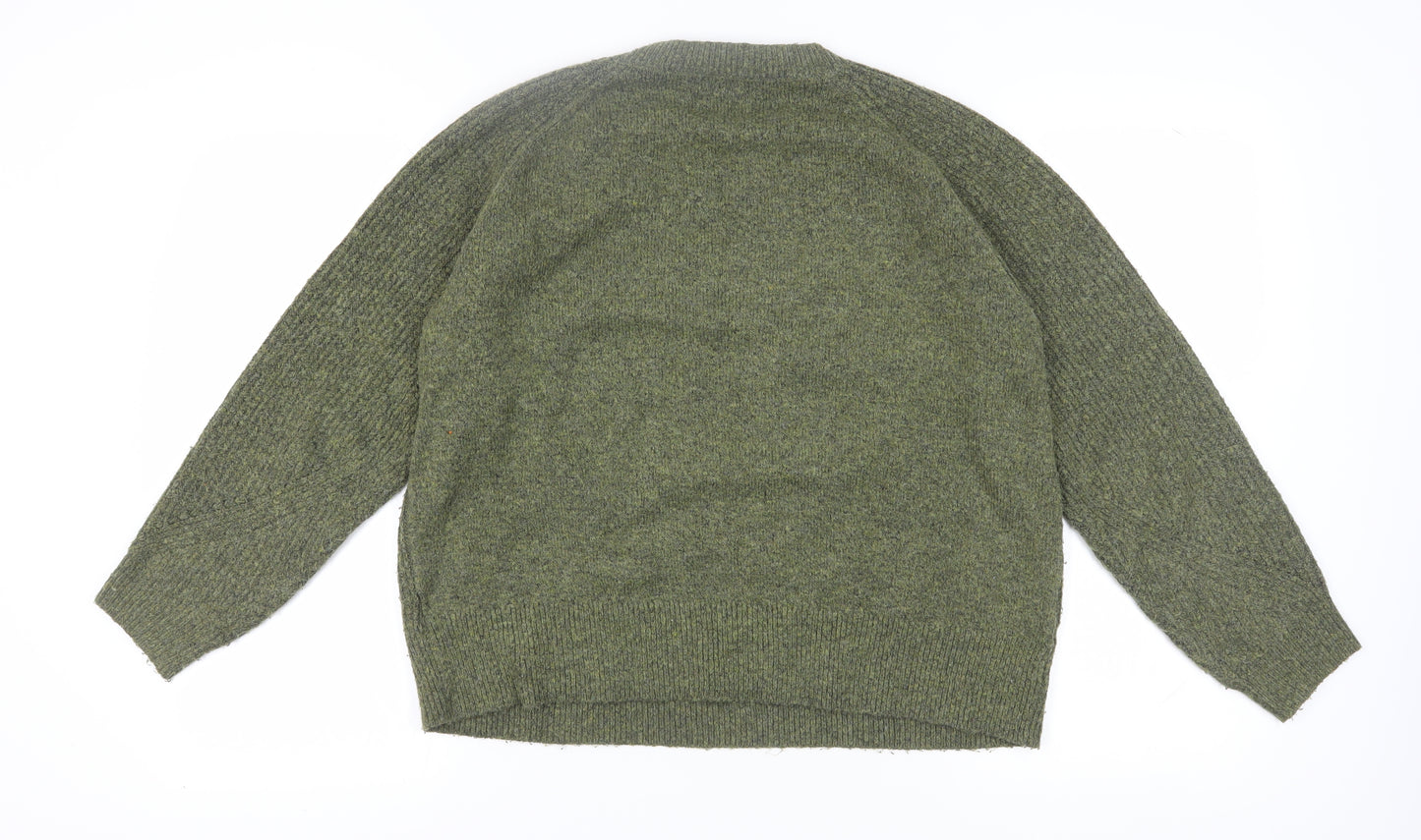 Marks and Spencer Green Crew Neck Jumper L