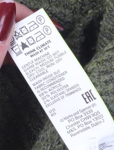 Marks and Spencer Green Crew Neck Jumper L