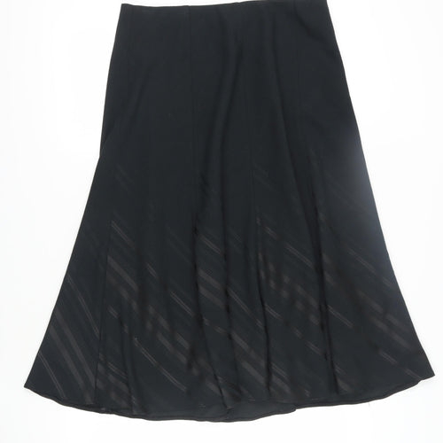 Marks and Spencer Women’s Black Flare Midi Skirt Size 16