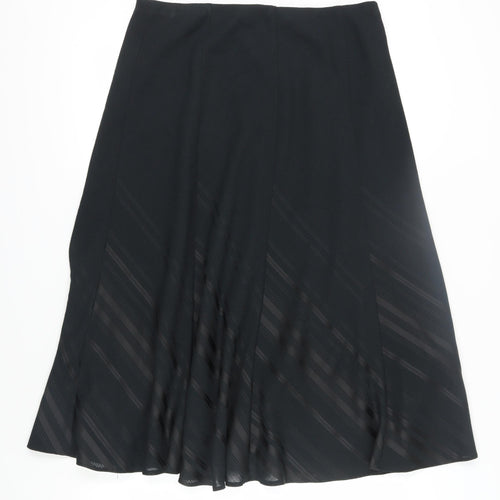 Marks and Spencer Women’s Black Flare Midi Skirt Size 16