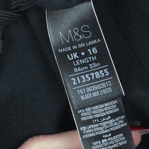 Marks and Spencer Women’s Black Flare Midi Skirt Size 16